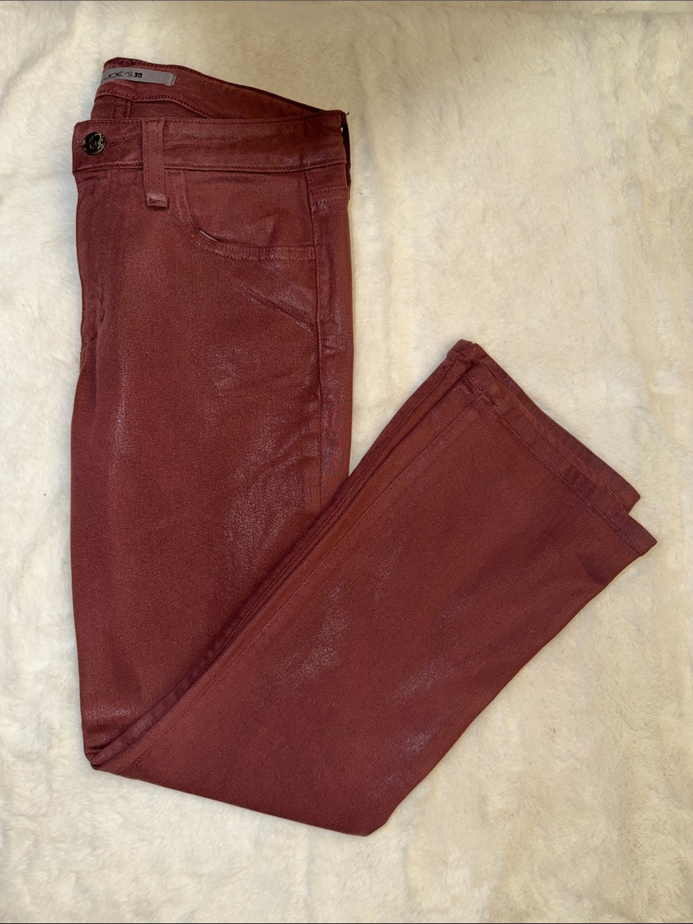 Joe's Jeans Flare Pants in Deep Maroon